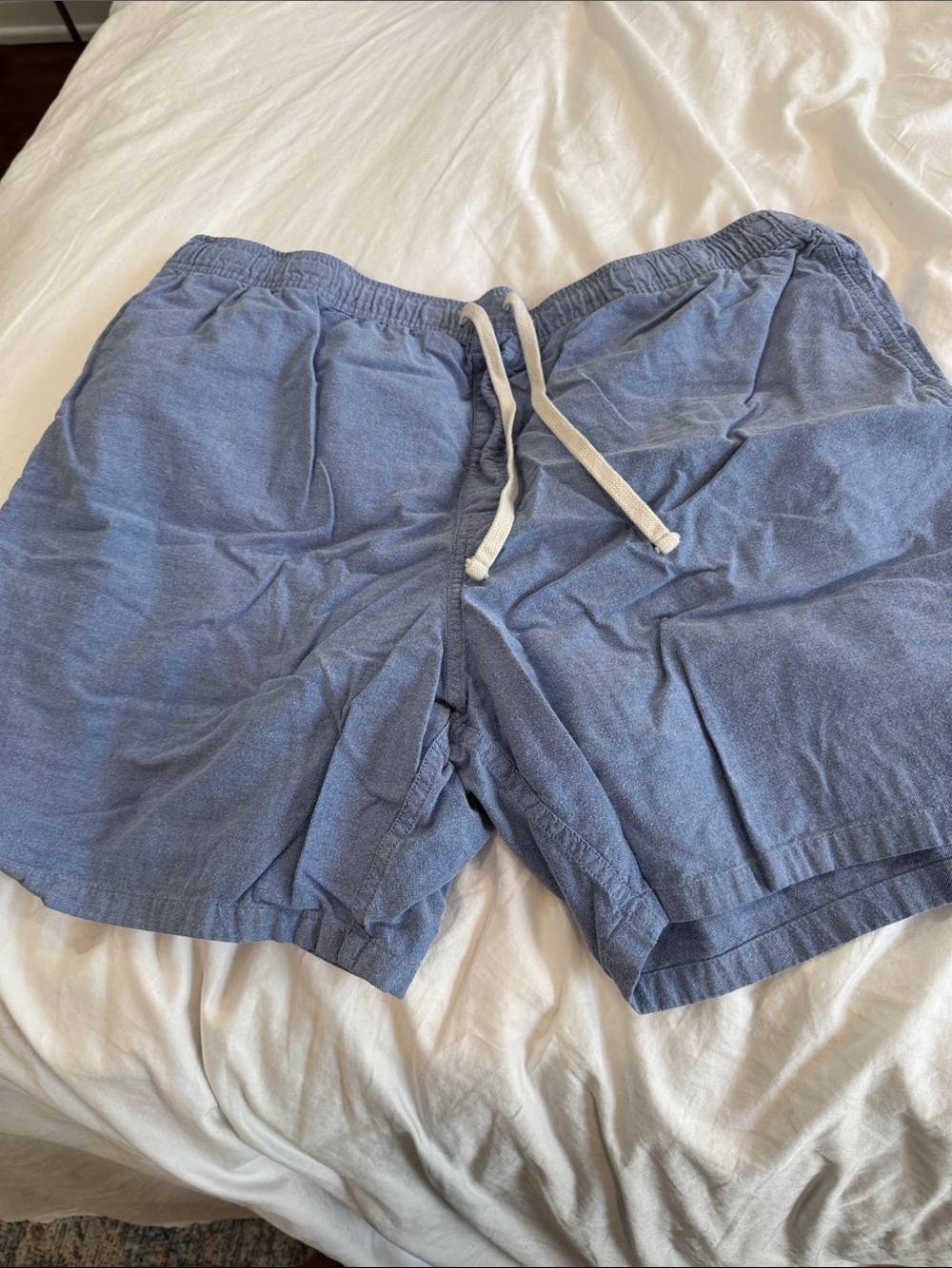 J Crew Men's Lightweight Blue Drawstring Pajama Shorts